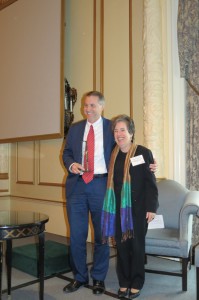 The 2014 MLP Leadership Award presented to Bill Russo from the U.S. Dept. of Veterans Affairs by Deborah Leff at the U.S. Dept. of Justice.
